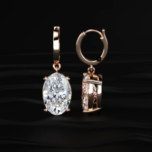 Bague en diamant de laboratoire certifié IGI, taille ovale, couleur D à F, or jaune, or blanc, or rose, bijoux élégants, modernes, classiques, scintillants - Product Image 4