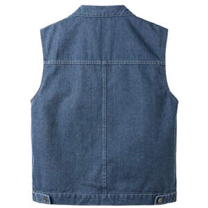 Nouvelle arrivée : Gilet en jean respirant de qualité supérieure pour homme, design tendance, sans manches, look décontracté, streetwear. - Product Image 3