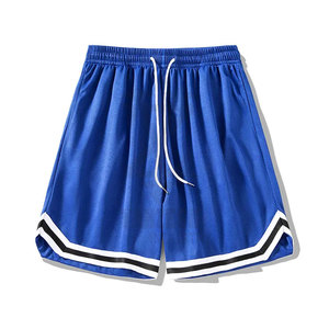 Shorts de basketball décontractés pour hommes 2026, coupe-vent, imperméables, séchage rapide, motif uni, écologiques, teinture unie, en toile, vente en gros - Product Image 6