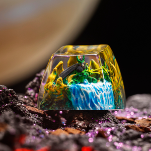 Keycaps Mystiques Anime, Keycaps Artisanaux Personnalisés, Keycaps Anime Mignons, Keycaps Verts, Ensemble de Keycaps, Keycaps en Résine - Product Image 6