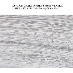 Revêtement mural en pierre de marbre 100 % naturel, blanc fantaisie, pour cuisine moderne, escalier extérieur, salle à manger extérieure, atelier, villa. - Product Image 1