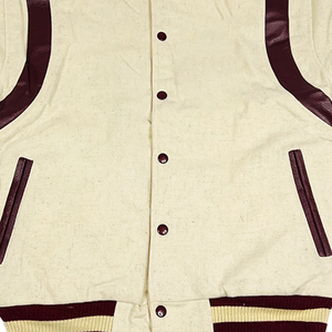 Chaqueta universitaria retro de béisbol personalizada para hombre, de lana gruesa, cuello alto informal, cálida para invierno, estilo urbano, con bordado y calefacción. - Product Image 4