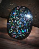 Opale doublet ovale de qualité AAA+++ créée en laboratoire, cabochon 80 CT, opale superposée, pierre libre pour bagues, pendentifs, bijoux personnalisés, vente en gros