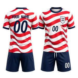 Conjunto de Camiseta y Pantalones Cortos de Fútbol Personalizados con Nombre de Equipo, Número y Logotipo, Pedido al por Mayor - Product Image 5