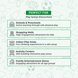 Système de mur d'escalade interactif Eshark pour enfants, jeu d'intérieur |   Matériau ABS |   Gonflable |   8 pieds x 6 pieds |   INEK00016 - Product Image 6