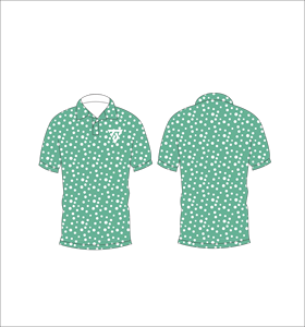 เสื้อโปโลผู้ชายลายจุดสีเขียวขาวแบบกำหนดเอง – เสื้อยืดกอล์ฟแขนสั้นพิมพ์ลายจุดเล็กๆ ทั่วตัว ระบายอากาศได้ดี เหมาะสำหรับใส่ลำลองในฤดูร้อน - Product Image 6