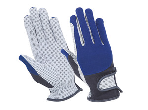 Guantes de equitación negros y marrones de cuero sintético para mayor durabilidad y comodidad durante todo el día, con reverso de tela transpirable para diversas tareas. - Product Image 5