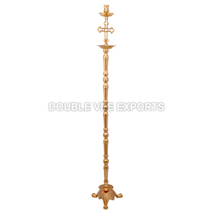 Candelero para Acolita |   Candelabro de Latón para Procesiones - DOUBLE VEE EXPORTS - Product Image 2
