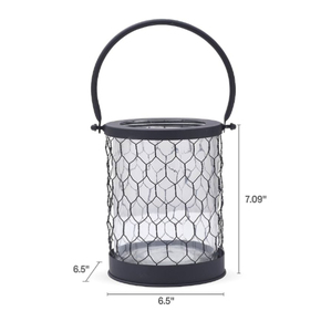 Portavelas Votivo Redondo de Metal y Vidrio con Diseño Innovador para Decoración de Hogar, Jardín y Navidad - Product Image 1