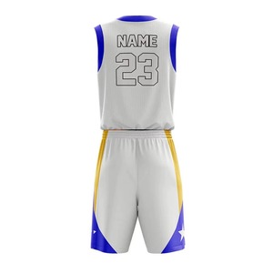 Tenues de basketball pour hommes de haute qualité, conception personnalisée, OEM, maillot respirant en mesh sublimé, coupe ajustée, ensemble en polyester, vente en gros - Product Image 2