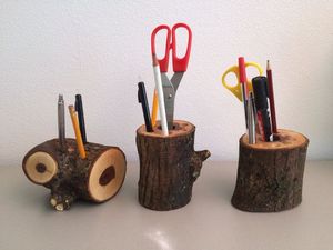 Organizador de Escritorio de Madera Ecológico para Papelería, Portalápices de Madera para Uso Diario en la Oficina, Organizador de Escritorio Profesional de Madera con P - Product Image 3
