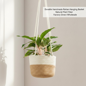 Décoration de jardin, bonsaï, décoration d'intérieur, paniers suspendus en fibre de rotin, design contemporain - Product Image 6