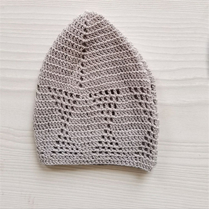 Nouveau Chapeau de Prière Musulman Kufi pour Hommes, Couleur Unie, Coton Respirant en Maille - Product Image 3
