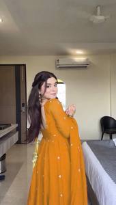 ชุดสูทนุ่มสง่างามทุกวันชุด anarkali สไตล์ปาร์ตี้สไตล์ anarkali อินเทรนด์ชุดสูทผ้าจอร์เจียแบบพรีเมียม - Product Image 4
