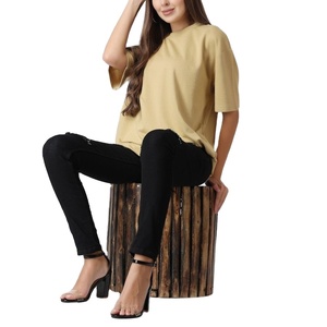 2025 été Style femmes T-Shirt confortable décontracté court col rond grande taille respirant-qualité fournisseur bangladais pour les jeunes - Product Image 5