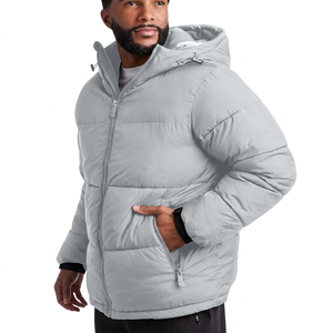 Winter Men's Lightweight Casual Cotton <b>Jacket</b> Suitable for Outdoor Sports Windproof and <b>Warm</b> Men's Hooded Solid Color Simple - Product Image 1