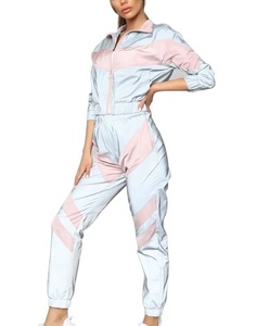 Chándal cortavientos de nailon de alta calidad para mujer, chándales deportivos y de gimnasio para mujer, traje arrugado con forro de malla transpirable - Product Image 6