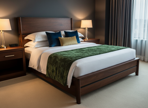 Cadre de lit gonflable pliable moderne en bois massif de manguier et placage MDF, écologique, pour chambre à coucher, vente en gros OEM ODM - Product Image 6