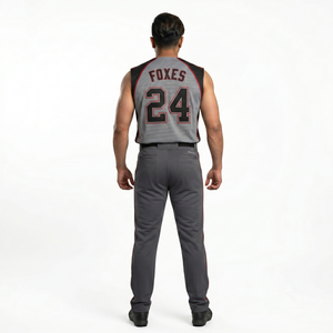 Maillot d'équipe personnalisé en polyester respirant et sublimé pour hommes avec boutons intégraux pour les Yorkville Foxes par Dhirk Sports - Product Image 2