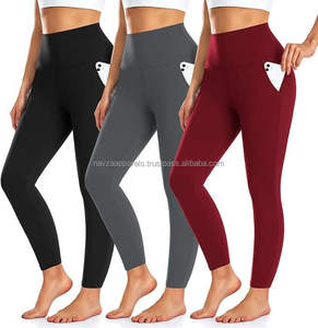 Custom Spandex/<b>Nylon</b> Solid Women's <b>Leggings</b> Pakistan Made Yoga Sportswear Quick Dry Breathable Elastic Waist OEM Fitness Gym - Product Image 1