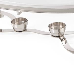 Luxury Stainless Steel Oval Buffet <b>Serving</b> Tray Catering Food Warmer Stand <b>Set</b> with Twin Fuel Holders - Product Image 3