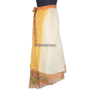 Nuevo Vestido Reversible de Seda Mágica para Jardín, Falda Larga Envolvente, Falda Mágica India - Product Image 3