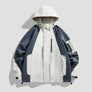 Unisex Lightweight <b>Waterproof</b> Quilted Autumn <b>Jacket</b> Mandarin Collar Embroidered Front Canvas Fabric Polyester Filled Outdoor - Product Image 2