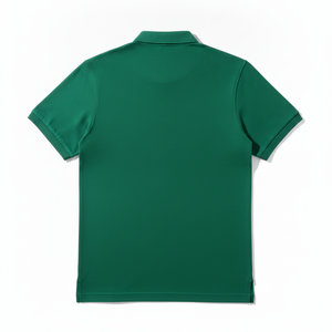 Custom Logo <b>Men's</b> <b>Green</b> Short Sleeve Cotton Pique <b>Polo</b> <b>Shirt</b> Casual Solid Color Breathable Knitted Design Front Logo - Product Image 3
