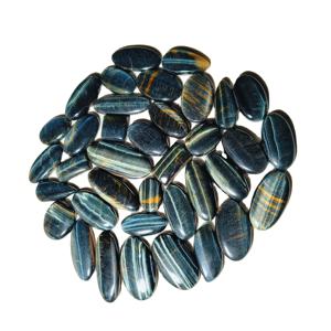 Cabochons en œil de tigre bleu naturel de haute qualité, pierres précieuses en cristal en vrac pour bijoux de guérison, 20-45 mm, 8-12 g, évalués par un tiers - Product Image 4