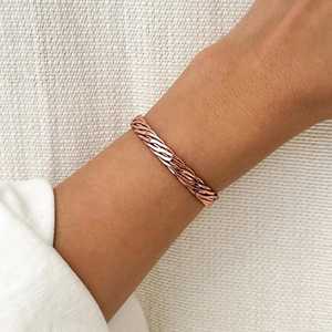 Vintage Copper Alloy Cuff Bracelet <b>Men's</b> Antique Plated Fashion Jewelry Unisex <b>Bangles</b> <b>men</b> women wrist wear healing therapy - Product Image 5
