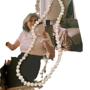 Collier en perles d'eau douce baroque rétro européen américain simple et polyvalent pour femmes, chaîne de clavicule, tendance 2024 - Product Image 5