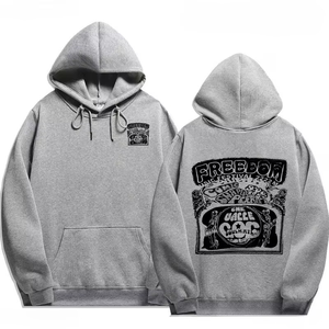 Sweat-shirt à capuche en molleton pour homme Freedom Festival 2026, blanc, décontracté, en coton tricoté, coupe classique, avec logo sur le devant et poche - Product Image 4