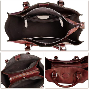 Sac à main élégant et tendance en cuir de vachette véritable, sac fourre-tout pour femme, personnalisable OEM, vente en gros - Product Image 3