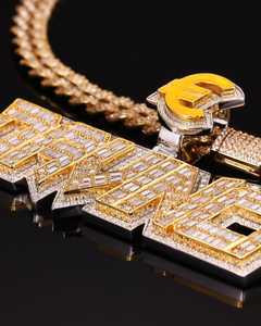 Iced Jewelry Trendy Moissanite Letter Pendant Round Brilliant Cut 925 <b>Silver</b> Diamond Custom <b>Cuban</b> Link <b>Chain</b> for Certified - Product Image 5