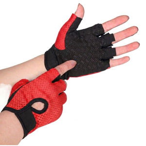 Gants de musculation et de cyclisme unisexes en microfibre maillée de haute qualité, à demi-doigts, antidérapants, avec fentes personnalisées pour les doigts - Product Image 3