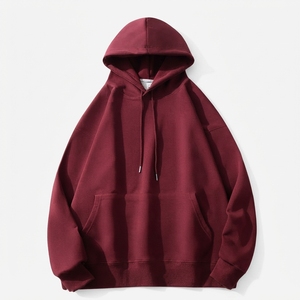 Sweat à capuche en coton pur épais pour homme, coupe oversize tendance, commandes en gros à prix compétitif - Product Image 1