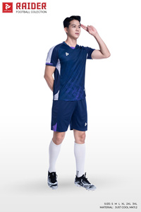 Ensemble de maillots de football personnalisés, uniforme de football Raider, séchage rapide, respirant, 100% polyester, col en V, hommes, femmes, fabricant OEM ODM - Product Image 2
