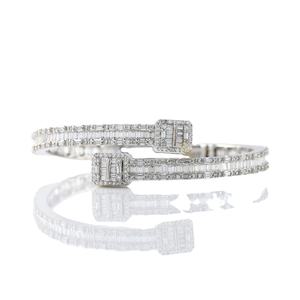 High on Demand Fine Jewelry Bling Bling VVS Baguette Cut Moissanite Diamond Hiphop Bracelet <b>Bangles</b> - Product Image 1