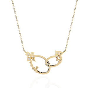 Collier pendentif de luxe pour femme plaqué or 18 carats avec diamant taille princesse géométrique, chaîne maille forçat, bijoux de mariage - Product Image 4