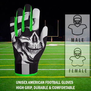 Skull Pattern Outdoor Sports Gloves Non-Slip Screen Printing Design for Football Use - Product Image 4