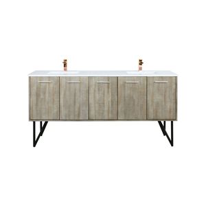 Mobile Bagno Doppio Rustico in Acacia 72 Pollici Largo con 20 pollici. Set Rubinetto in Oro Rosa e Top in Quarzo Bianco per il Tuo Bagno - Product Image 1