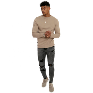 Sudadera de Algodón 100% Blanca Sólida de Invierno con Logotipo Personalizado para Hombre, Jersey de Cuello Redondo Barato, Tejido Antiencogimiento, Secado Rápido, Impermeable - Product Image 3