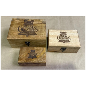 Vente exclusive de boîtes en bois de manguier gravées, écologiques et faites à la main, de qualité supérieure, nouveau design, rectangulaires, brunes, pour le rangement. - Product Image 1