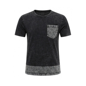 Conjunto de camiseta y pantalones cortos de algodón para hombre, cuello redondo, color sólido, ropa informal de verano, transpirable, teñido, conjunto de dos piezas. - Product Image 3