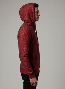 Sudadera con capucha y cremallera con logotipo personalizado de pedrería para hombre, 500 g/m², lavado ácido, oversize, de felpa francesa gruesa, estilo urbano, marca OEM - Product Image 3