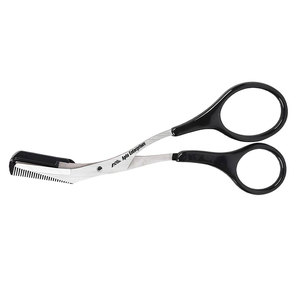 Professional Precision Eyebrow Trimmer Scissors with Comb Stainless Steel Grooming Scissors with Non-Slip Finger Grips Black - Product Image 3