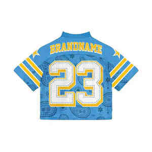 Sudadera de Fútbol Clásica con Cuello en V y Diseño Personalizado de Ropa Urbana, con Camiseta de Fútbol Retro Estampada de Malla - Product Image 6