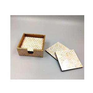 Eco-Friendly Reusable Square Wooden Coaster Traditional Chinese Style Printed <b>Table</b> <b>Protector</b> Paint Home Kitchen Promotional Use - Product Image 4