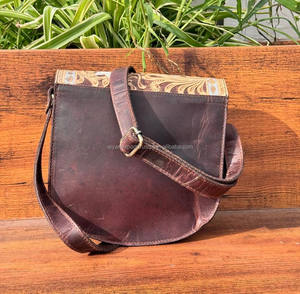 Offre Spéciale Western fait à la main en cuir de vachette usiné sac à bandoulière en cuir véritable femmes haute qualité Designer Unique sacs à main - Product Image 5