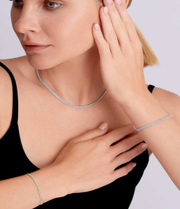 Trendy Minimalist Miami Cuban Link Chain <b>Necklace</b> 14K <b>Solid</b> Gold Pave Lab Grown Round Brilliant Diamonds Unisex Fine Jewelry - Product Image 3